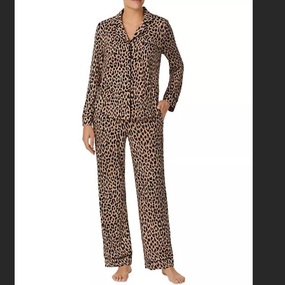NWT Kate Spade Leopard Print PJ set Super soft - Picture 1 of 8